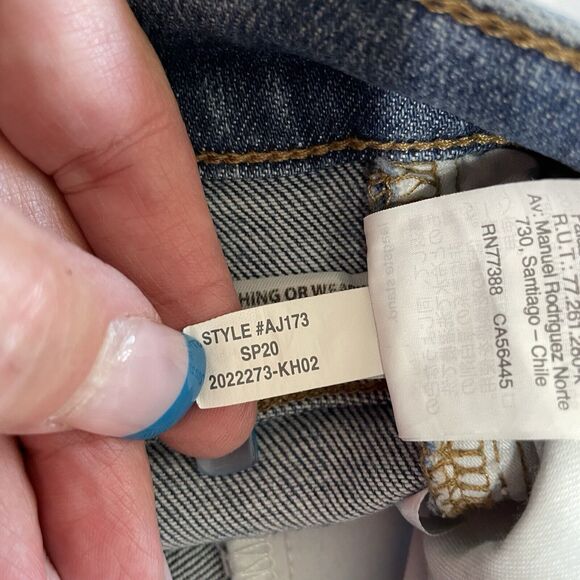 Madewell Jeans Women’s 27 Blue Medium Wash 9” Mid-Rise Skinny Crop Button Fly - Picture 10 of 11